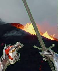 marlboro knight against the volcano